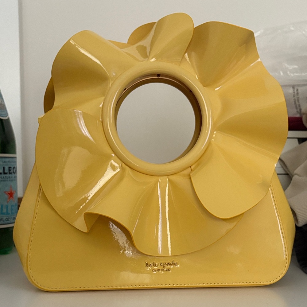 Kate Spade Sunflower Yellow Ruffle Handbag